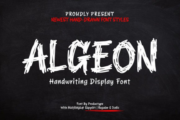 Algeon Handdrawn Display Font for Crafters & Makers
