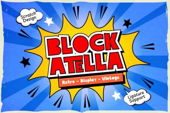 Block Atella Font for Campaigns with Playful Retro Style