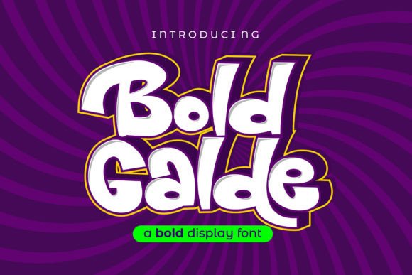 Bold Galde: A Cute Display Font for Branding and Labels