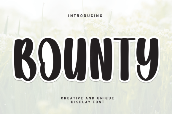 Bounty: A Sweet Handwritten Display Font for Editorial Charm