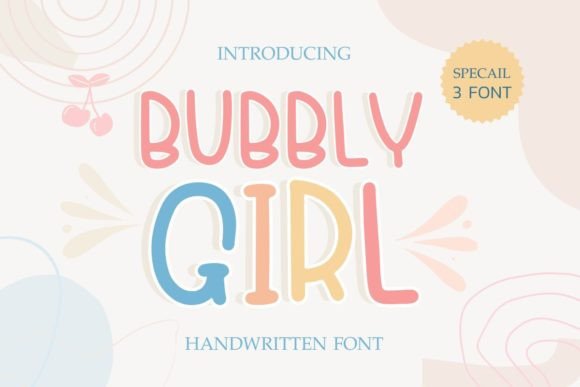 Bubbly Girl: A Playful Display Font with Romantic Charm