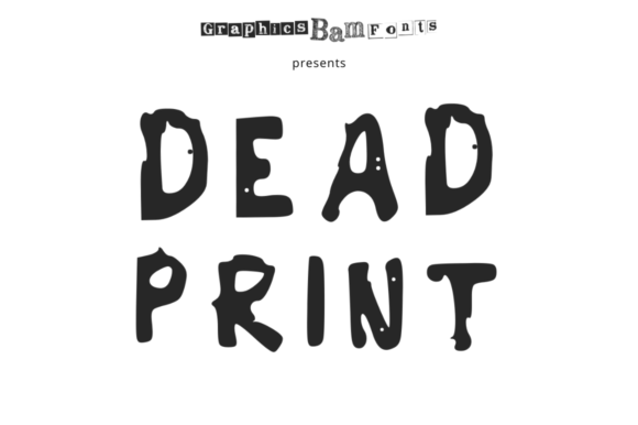 Dead Print Regular: A Bold Display Font for Funky Branding