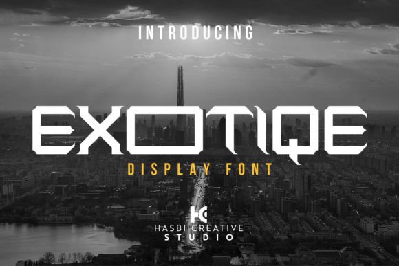 Exotiqe: A Bold All-Caps Display Font for Campaign Headlines