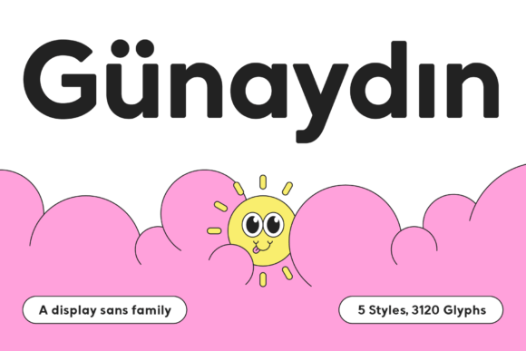 Gunaydin Contemporary Display Font for Bold Branding Projects