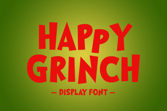 Happy Grinch Display Font for Joyful Handmade Designs