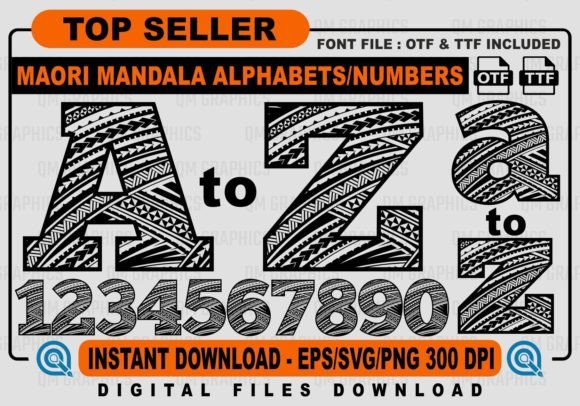 Maori Mandala: A Bold Display Font With Ornate Edge