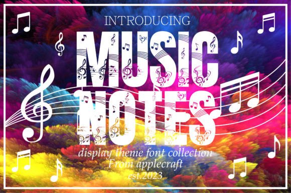Music Notes: A Bold Display Font for Playful Projects