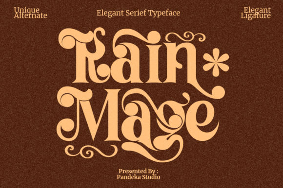 Rain Mage: A Playfully Nostalgic Serif Font for Editorial Design