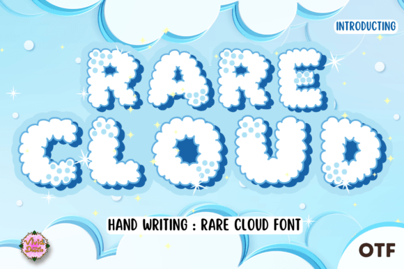 Rare Cloud Hand-Lettered Font for Editorial Holiday Design