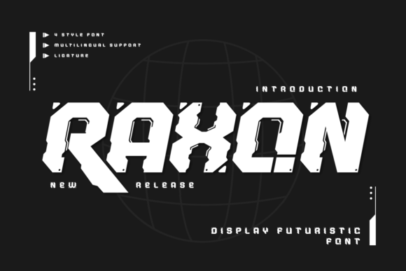Raxon: A Futuristic Mecha Display Typeface for Bold Campaigns
