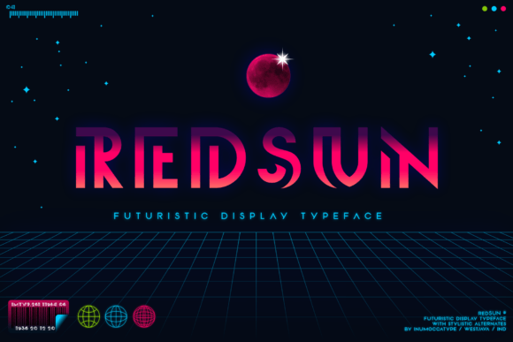 Redsun: A Futuristic Neon Font for Makers and Creatives