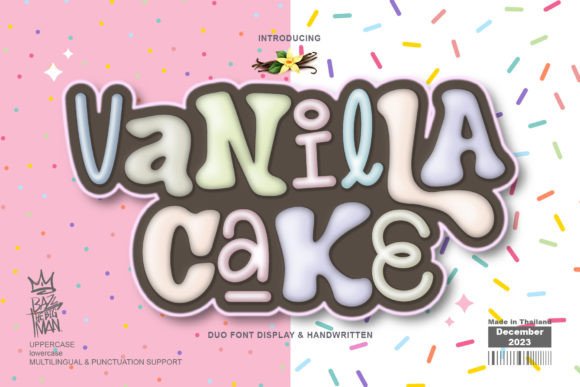 Vanilla Cake Font: The Duo Handwritten & Display Typeface for Makers