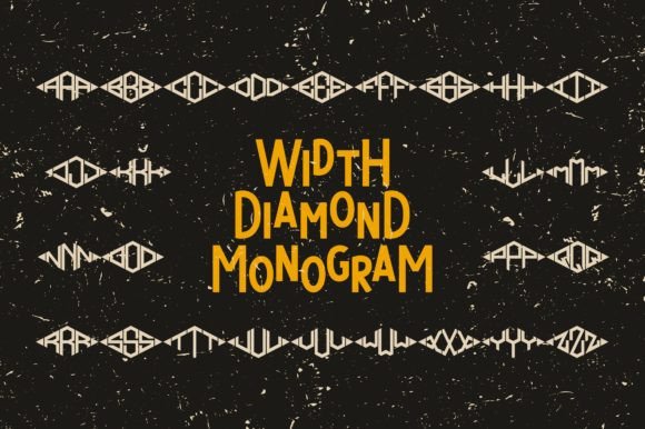 Width Diamond Monogram Font Review for Branding and Design